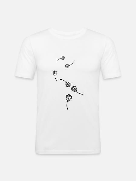 Rose symbol - Men's Slim Fit T-Shirt - white