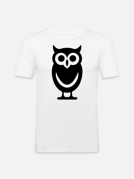 Little Owl - Men's Slim Fit T-Shirt - white