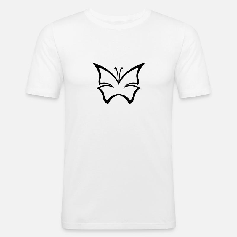 butterfly - Men's Slim Fit T-Shirt - white