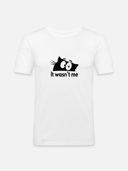 It's not me - Men's Slim Fit T-Shirt - white