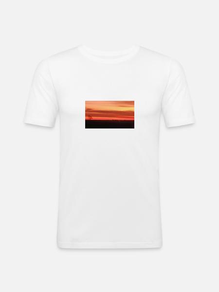 Burning skies - Men's Slim Fit T-Shirt - white