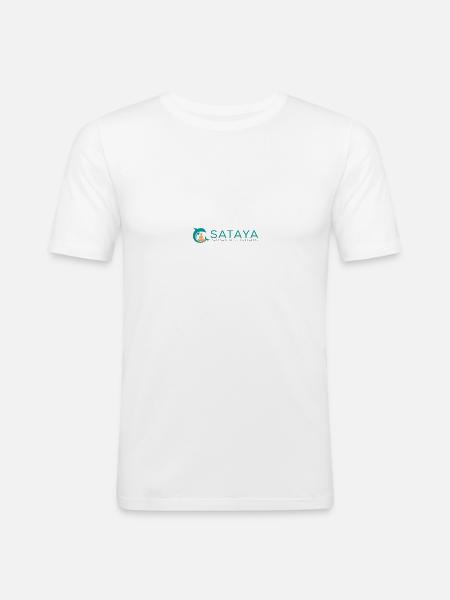 SATAYA - Delfine - Männer Slim Fit T-Shirt - Weiß