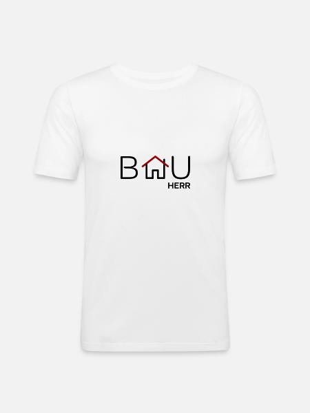 Bauherr - Männer Slim Fit T-Shirt - Weiß