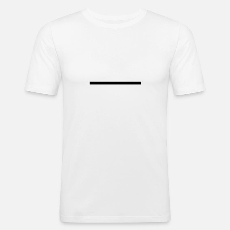 Strich dick - Männer Slim Fit T-Shirt - Weiß