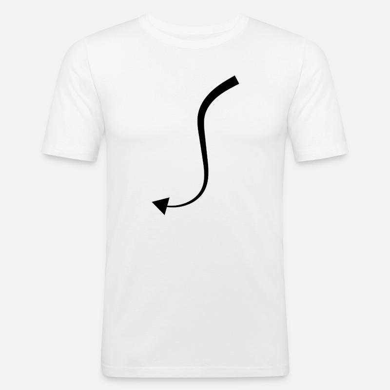Queue du Diable - T-shirt près du corps Homme - blanc
