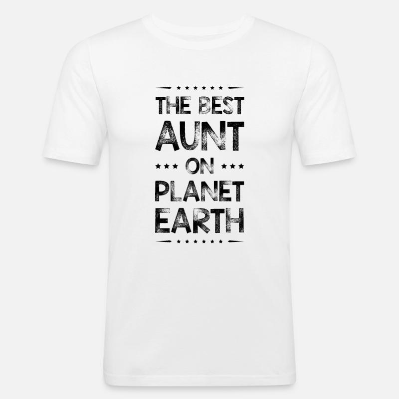 Beste Tante Spruch - Männer Slim Fit T-Shirt - Weiß