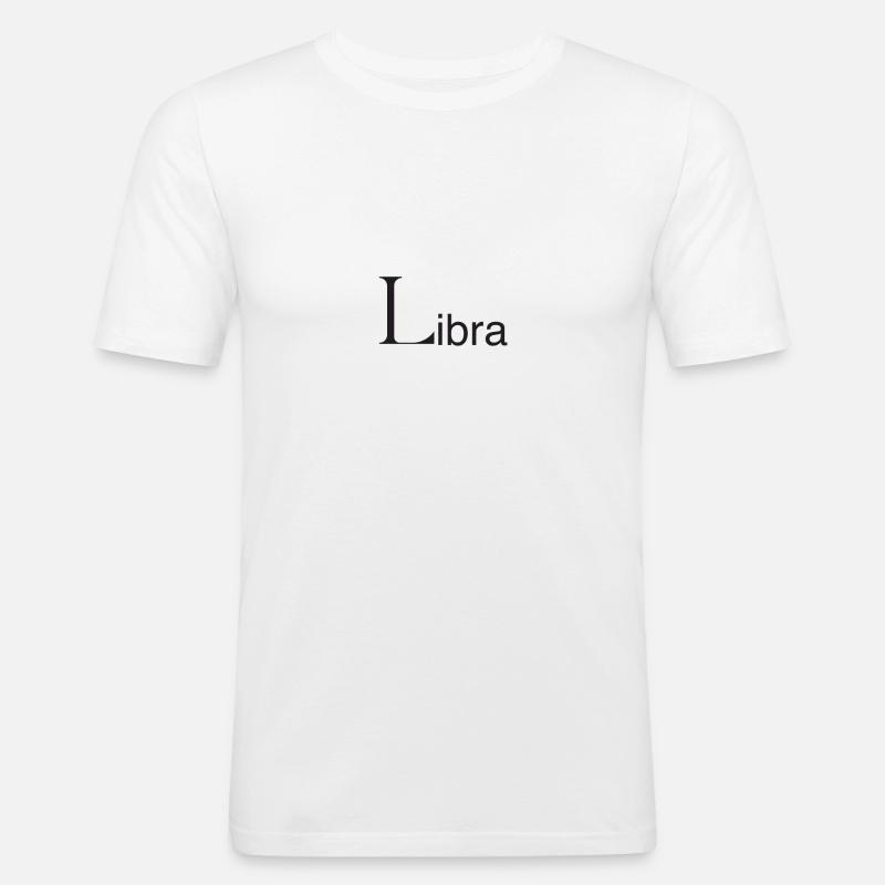 SZ Libra - Männer Slim Fit T-Shirt - Weiß