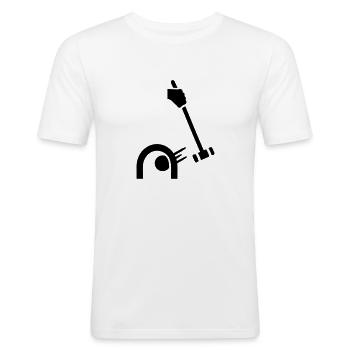 Croquet - Men's Slim Fit T-Shirt - white - Front - Nik (191cm)