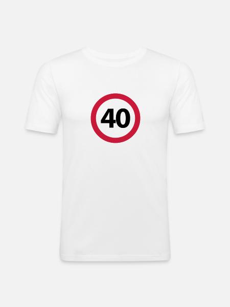 40th Birthday - Men's Slim Fit T-Shirt - white