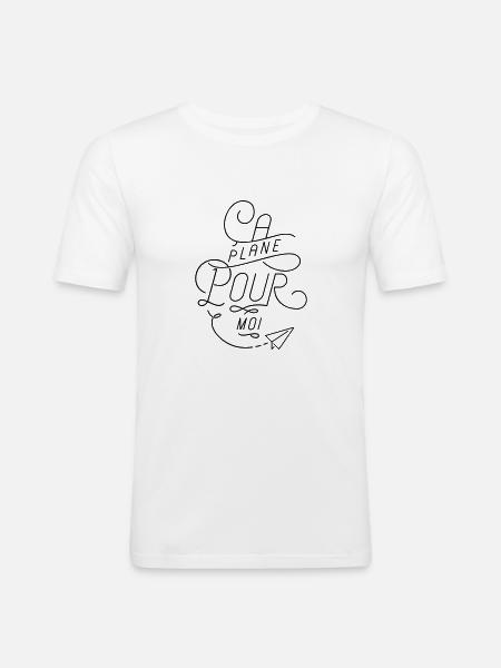 Ça plane pour moi ! - T-shirt près du corps Homme - blanc