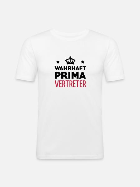 commercial / vente / vendeur / vendeuse - T-shirt près du corps Homme - blanc