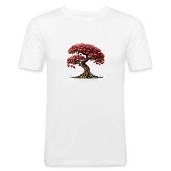 The Arbracoeur of - Men's Slim Fit T-Shirt - white - Front - Nik (191cm)