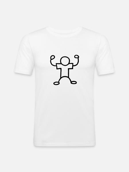 Muckis - Men's Slim Fit T-Shirt - white