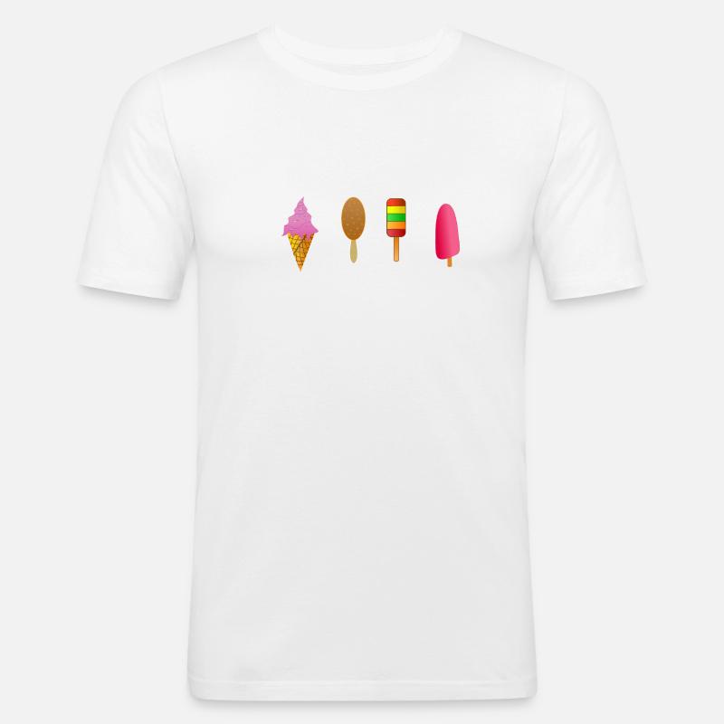 Eis - Männer Slim Fit T-Shirt - Weiß