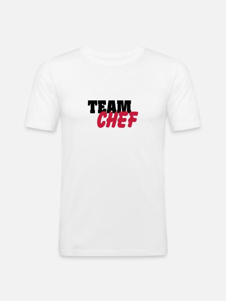 Team Chef - Männer Slim Fit T-Shirt - Weiß