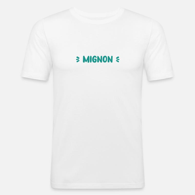 Niedlich - Männer Slim Fit T-Shirt - Weiß