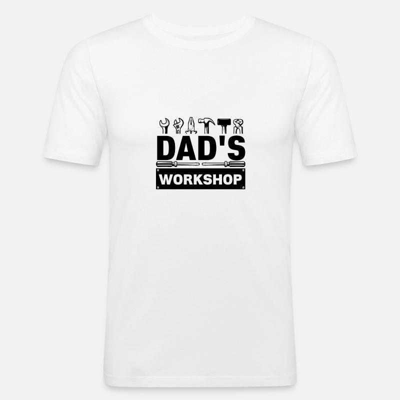 Dad Vater Daddy Geschenk - Männer Slim Fit T-Shirt - Weiß