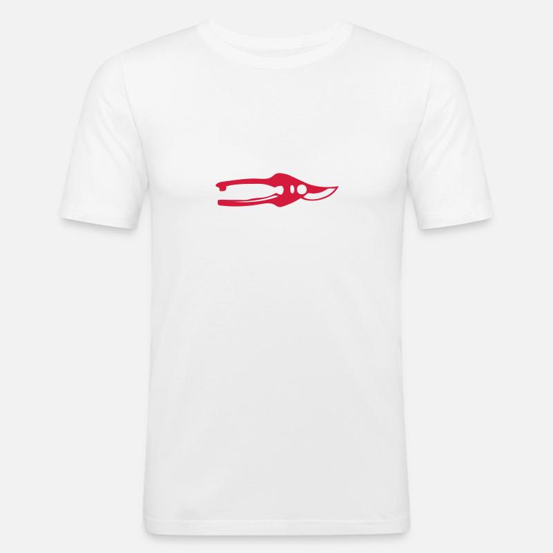 Gartengeräte Garten Gartenschere Garten - Männer Slim Fit T-Shirt - Weiß
