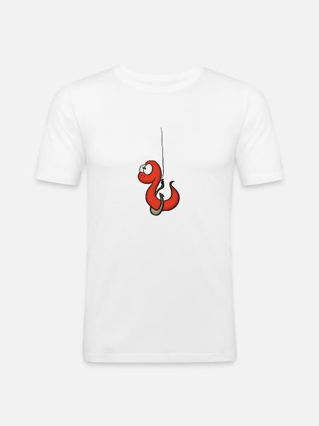 Wurm - Männer Slim Fit T-Shirt - Weiß