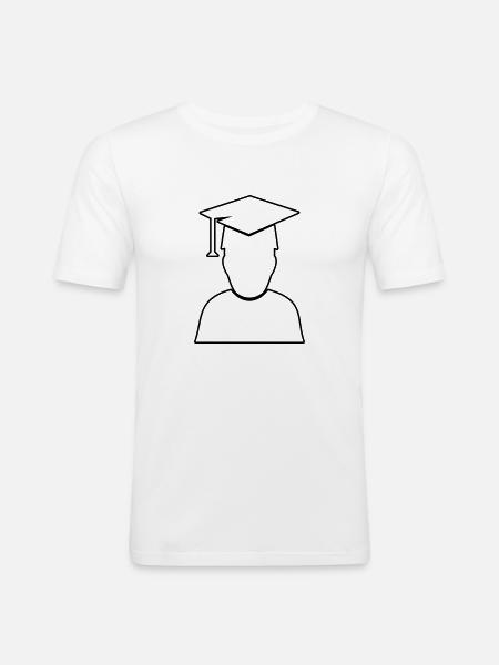 Student Diploma - Men's Slim Fit T-Shirt - white
