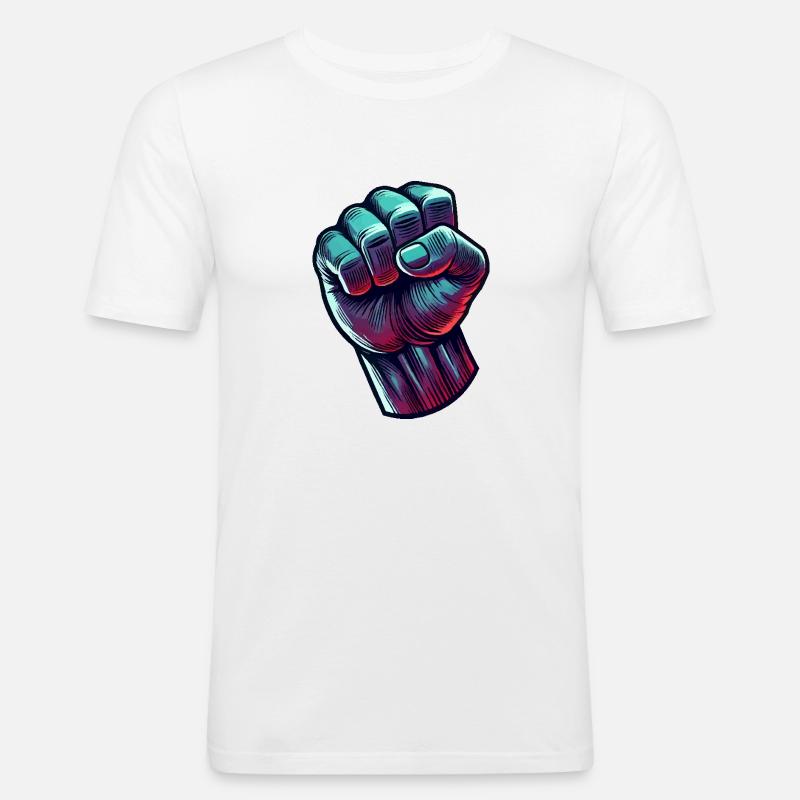 faust comic - Männer Slim Fit T-Shirt - Weiß