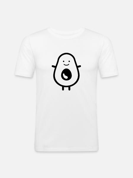 avocado - Men's Slim Fit T-Shirt - white