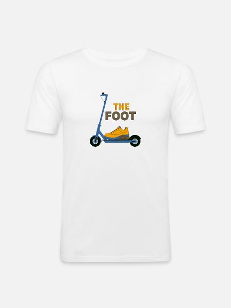 Der Fuß - Männer Slim Fit T-Shirt - Weiß