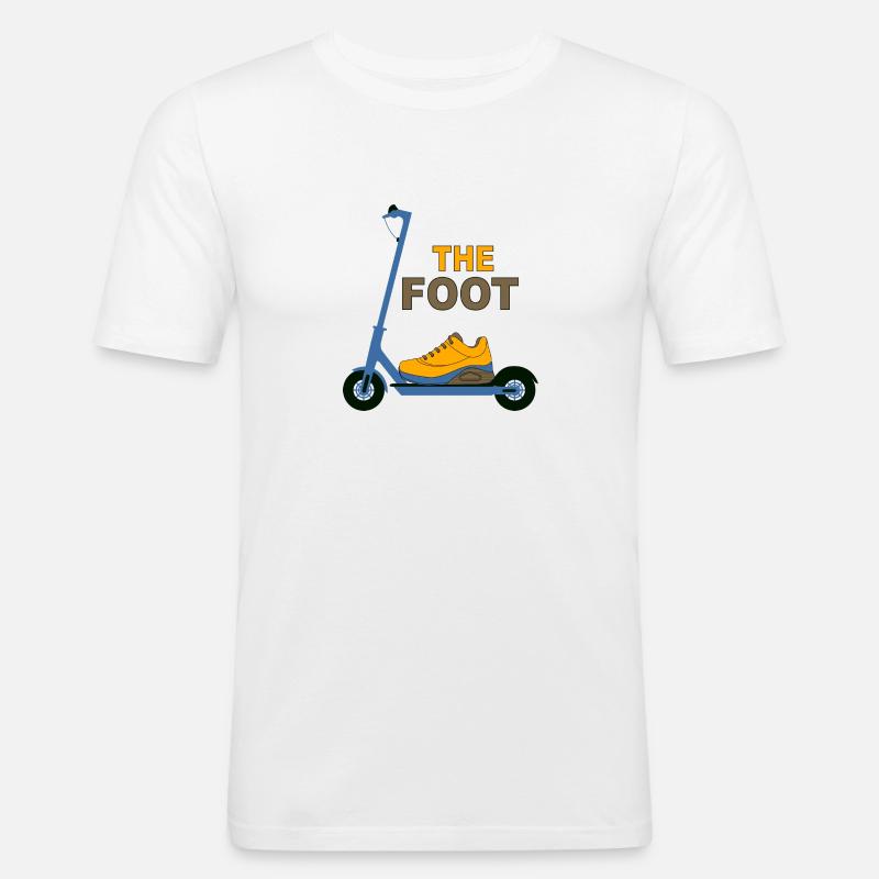 Der Fuß - Männer Slim Fit T-Shirt - Weiß