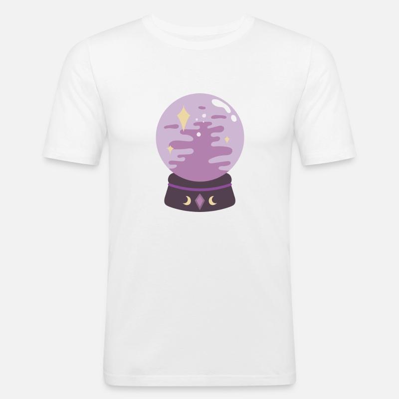Boule de cristal - T-shirt près du corps Homme - blanc
