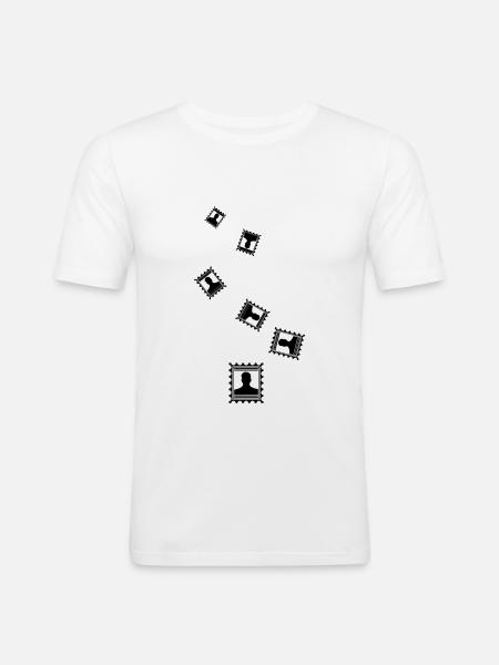 Stamp icon - Men's Slim Fit T-Shirt - white
