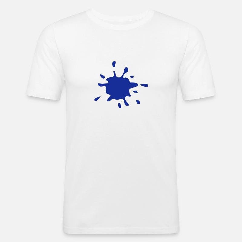 Klecks, Fleck - Kunst - Männer Slim Fit T-Shirt - Weiß