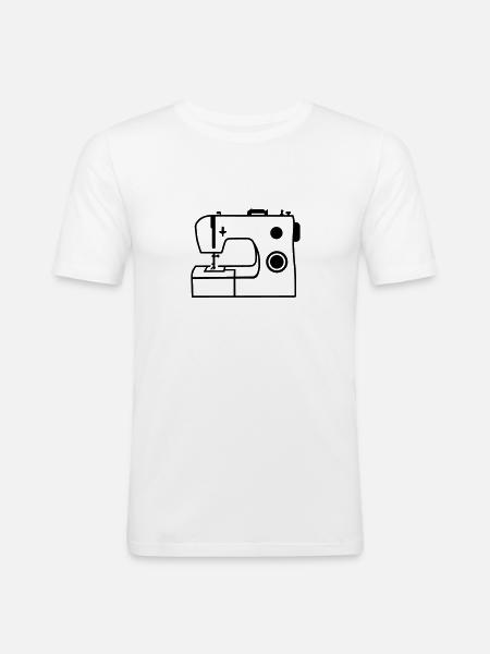 Sewing machine - Men's Slim Fit T-Shirt - white