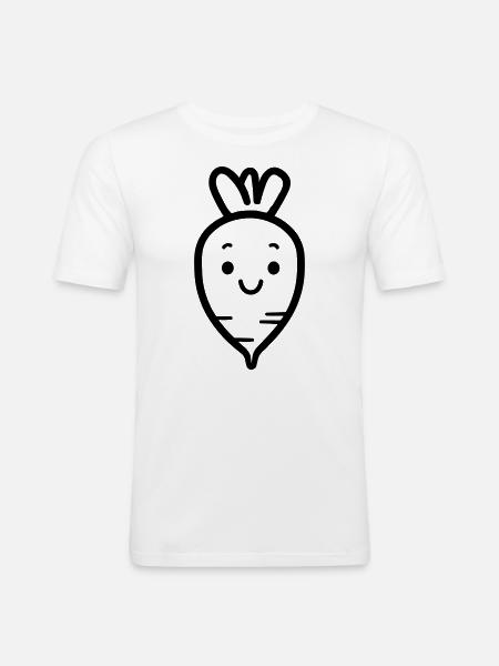 Carrot - Men's Slim Fit T-Shirt - white