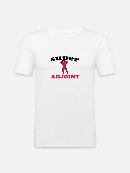 Super adjoint - Men's Slim Fit T-Shirt - white