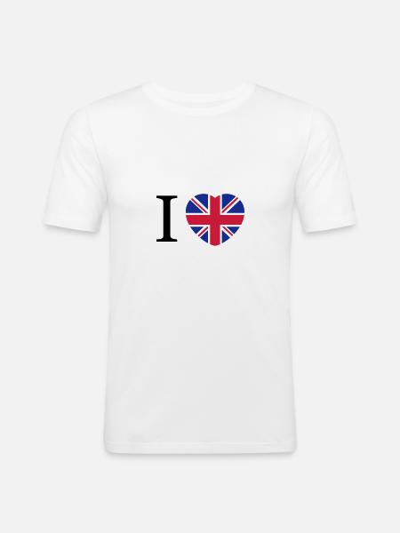 Union jack - Men's Slim Fit T-Shirt - white