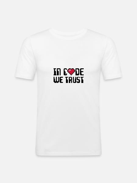 Computer - Männer Slim Fit T-Shirt - Weiß