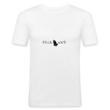 Dear God - Men's Slim Fit T-Shirt - white - Front - Nik (191cm)