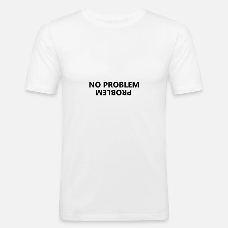 No problem, problem - Men's Slim Fit T-Shirt - white