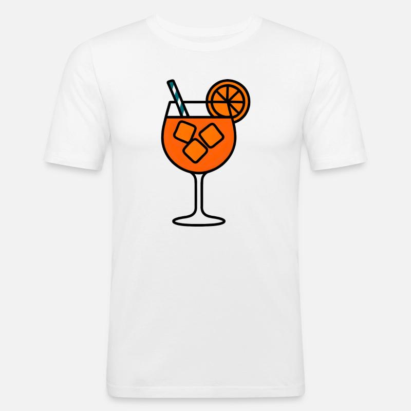 Party Spritz Glas Geschenkidee - Männer Slim Fit T-Shirt - Weiß