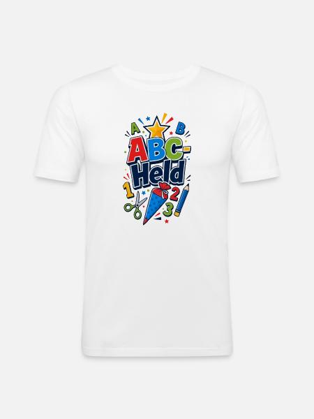 Back to school school child - Men's Slim Fit T-Shirt - white
