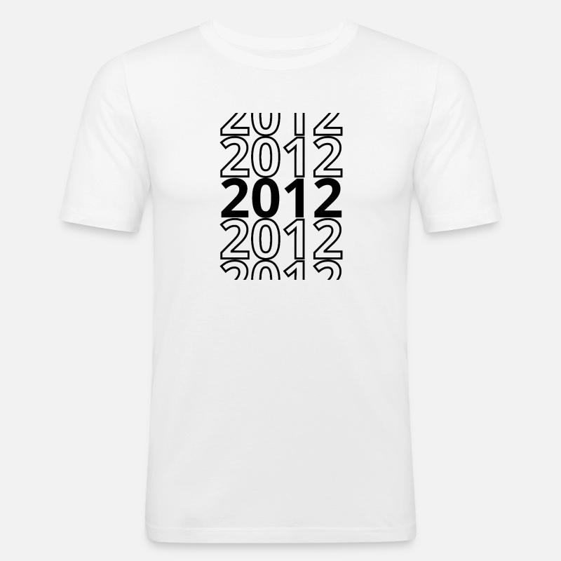 2012 2012 2012 - Männer Slim Fit T-Shirt - Weiß