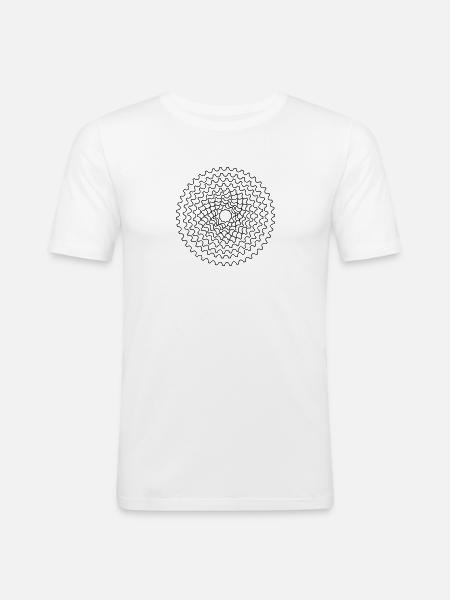 MTB Cassette - Men's Slim Fit T-Shirt - white