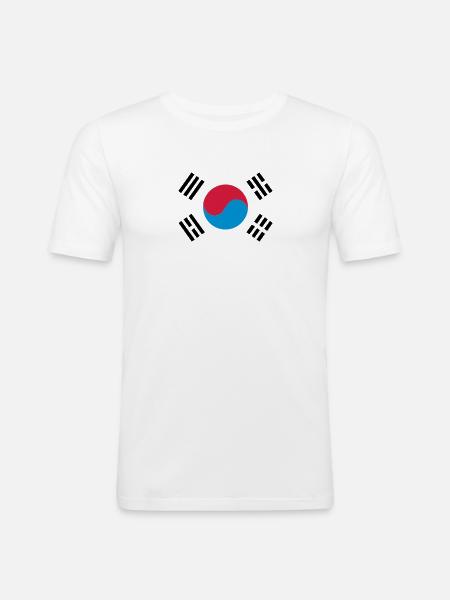 South Korea - Men's Slim Fit T-Shirt - white