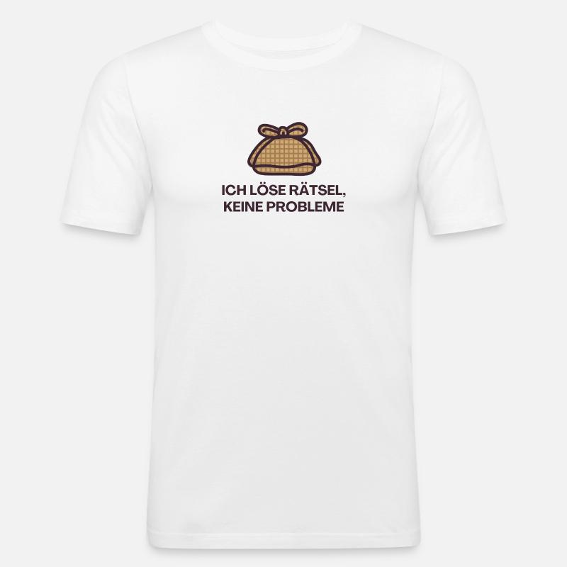 I solve puzzles, no problems - Men's Slim Fit T-Shirt - white