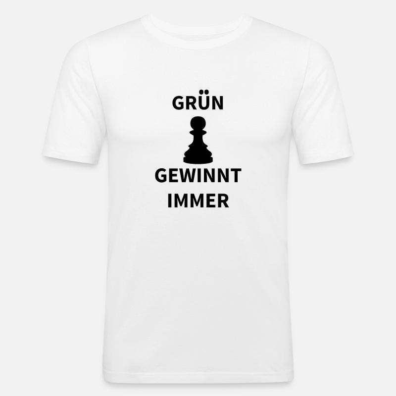 boardgame chess backgammon game night - Männer Slim Fit T-Shirt - Weiß