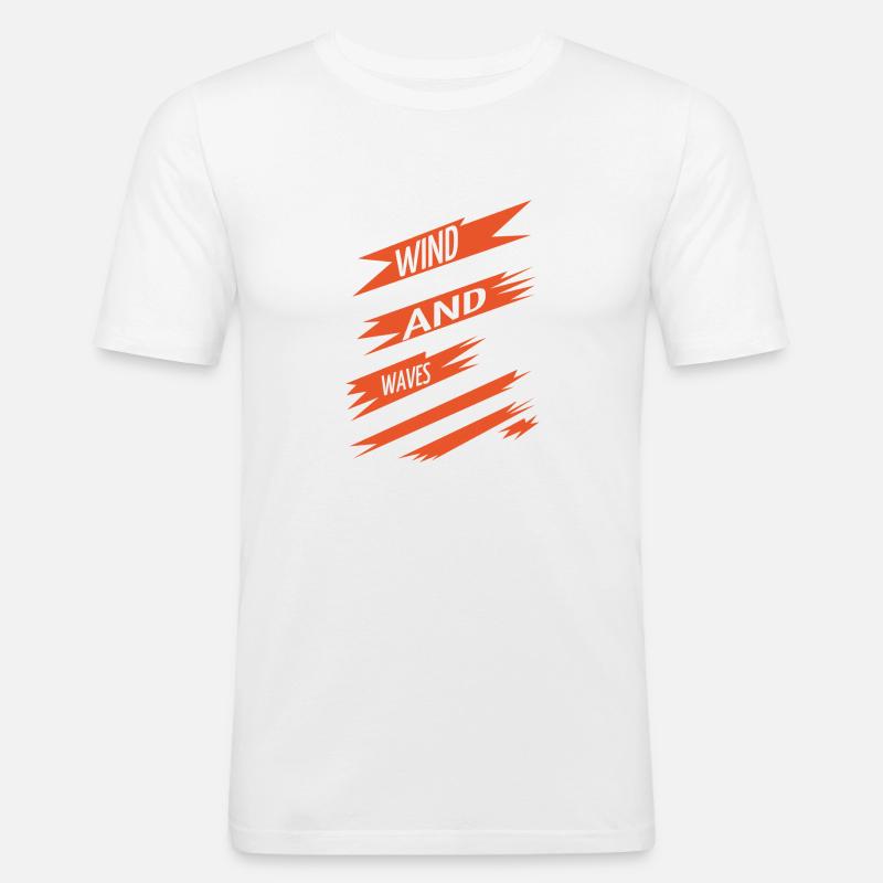 statement gift idea windsurfing techniques - Männer Slim Fit T-Shirt - Weiß