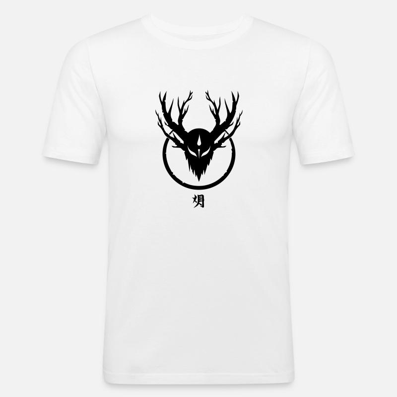 Waldgeist - Männer Slim Fit T-Shirt - Weiß