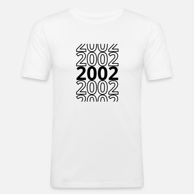2000 2000 2000 - Männer Slim Fit T-Shirt - Weiß