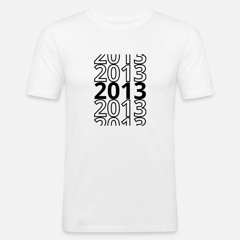 2013 2013 2013 - Men's Slim Fit T-Shirt - white
