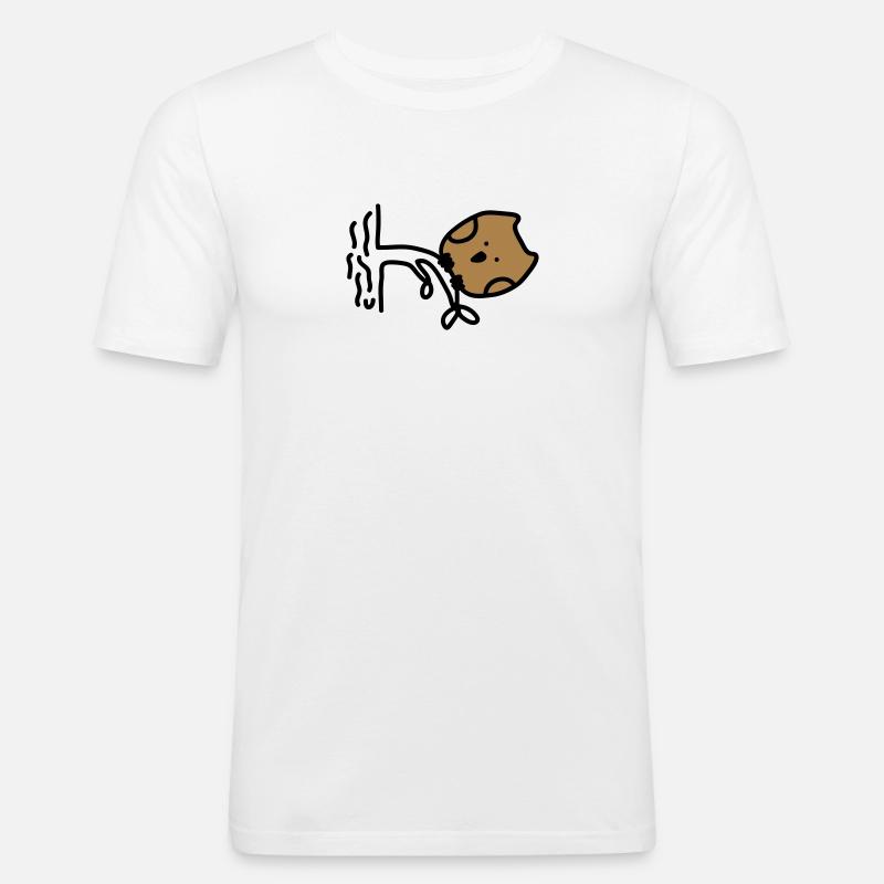 tyk ugle - Herre Slim Fit T-Shirt - hvid